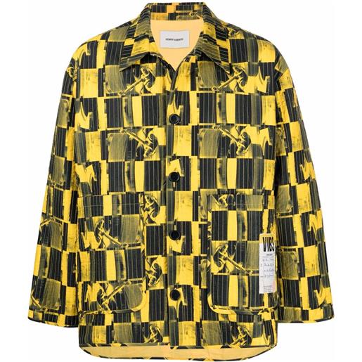 Henrik Vibskov giacca-camicia wheel quilt - giallo
