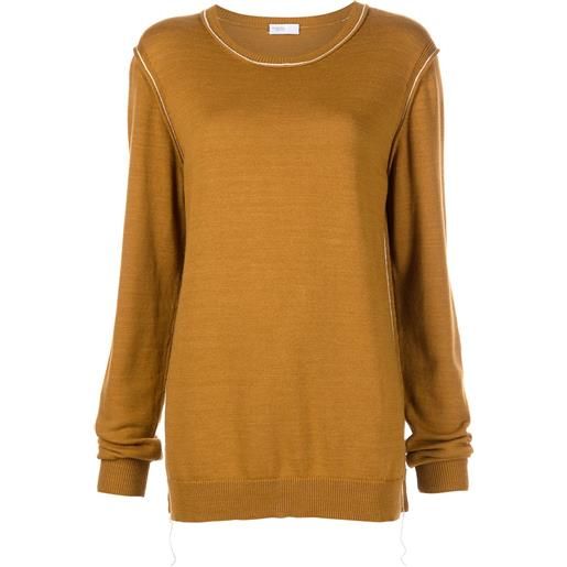 Rosetta Getty maglione con cuciture a contrasto - arancione