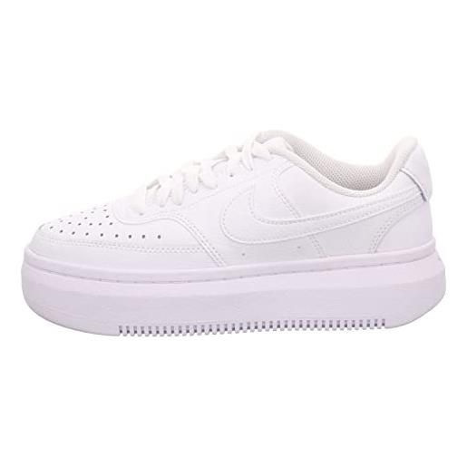 Nike court vision alta, women's shoes donna, white/white-white, 44.5 eu