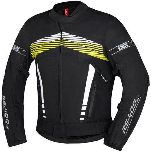 IXS giacca IXS sport rs-400-st 3.0 nero bianco giallo