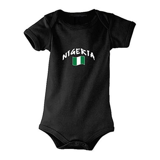 Supportershop bambini nigeria baby body, bambino, 5060570681929, nero, 12-18 mesi