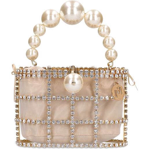 ROSANTICA borsa holli con cristalli e perle