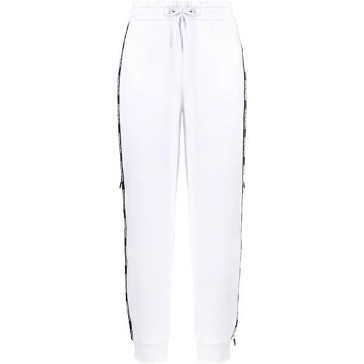 Ea7 Emporio Armani pantaloni sportivi con banda laterale - bianco