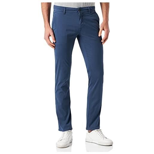 BOSS slim-fit trousers in printed stretch-cotton twill pantaloni, navy 413, 38w / 32l uomo