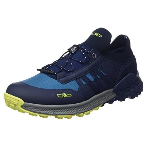CMP uomo hosnian low shoe scarpe da camminata, blu b blue verde fluo, 42 eu