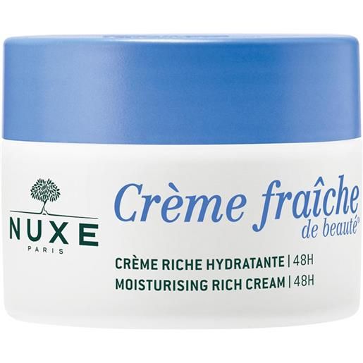 Nuxe crème fraiche de beauté crema ricca idratante 48h pelli secche, 50ml