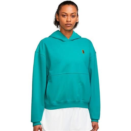 Nike court fleece hoodie verde xs donna