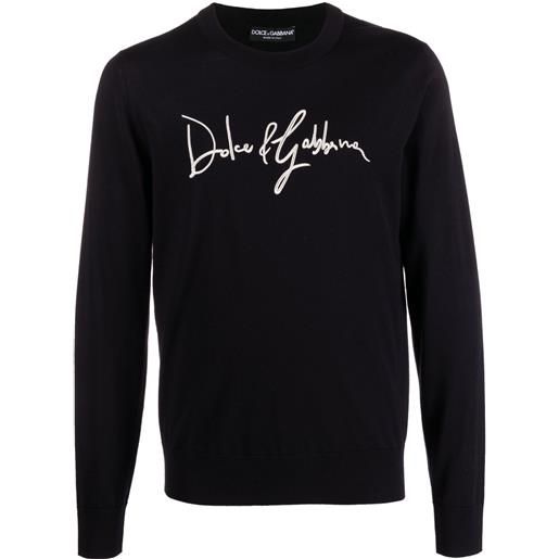 Dolce & Gabbana maglione con ricamo - nero