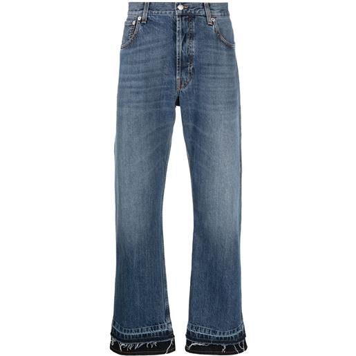 Alexander McQueen jeans dritti crop - blu