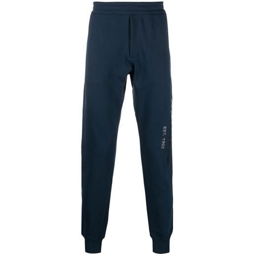 Alexander McQueen pantaloni sportivi con stampa graffiti - blu