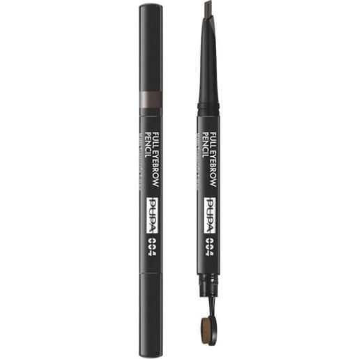 MICYS COMPANY SPA pupa full eyebrow pencil matita sopracciglia 004 extra dark