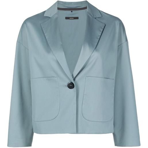 Windsor giacca crop con applicazione - blu