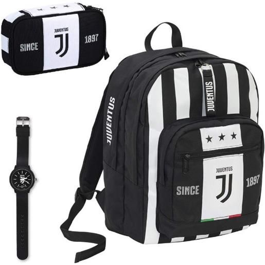 Seven schoolpack con gadget omaggio juventus (zaino big + astuccio quick case + orologio)