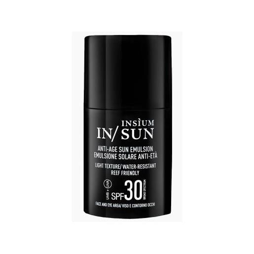 Insium in/sun emulsione solare anti-età protezione alta spf30 50 ml
