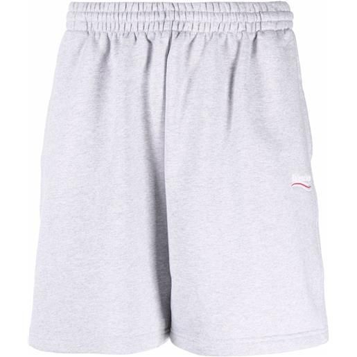 Balenciaga shorts sportivi - grigio