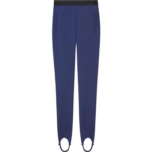 Gucci leggings con staffe - blu