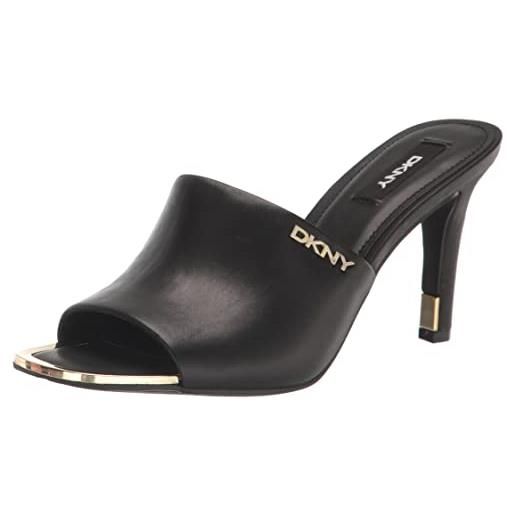 DKNY bronx, sandalo con tacco donna, black, 36 eu