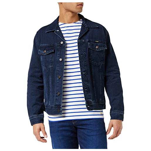 Wrangler authentic jacket giacca in jeans, coalblue stone, xl uomo