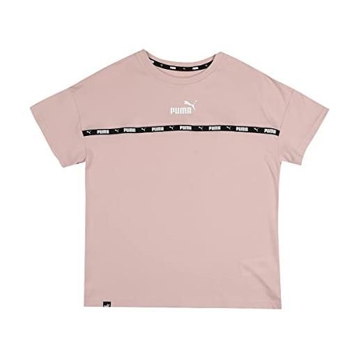 PUMA power tape tee g, maglietta bambine e ragazze, quarzo rosa, 152