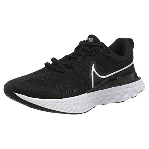 Nike w react infinity run fk 2, scarpe da corsa donna, brt mango/white-black, 38.5 eu