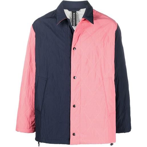 Mackintosh giacca-camicia trapuntata - blu