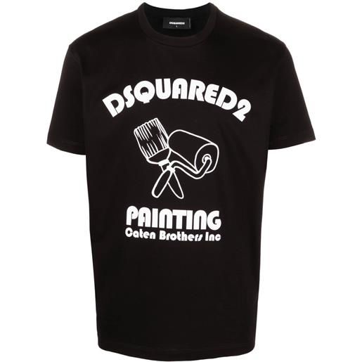Dsquared2 t-shirt con stampa grafica - nero