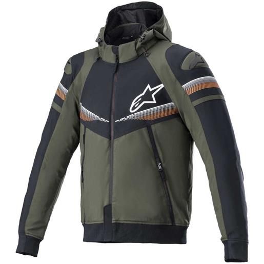 Alpinestars sektor v2 tech hoodie jacket verde m uomo