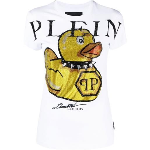 Philipp Plein t-shirt duck con scollo rotondo - bianco