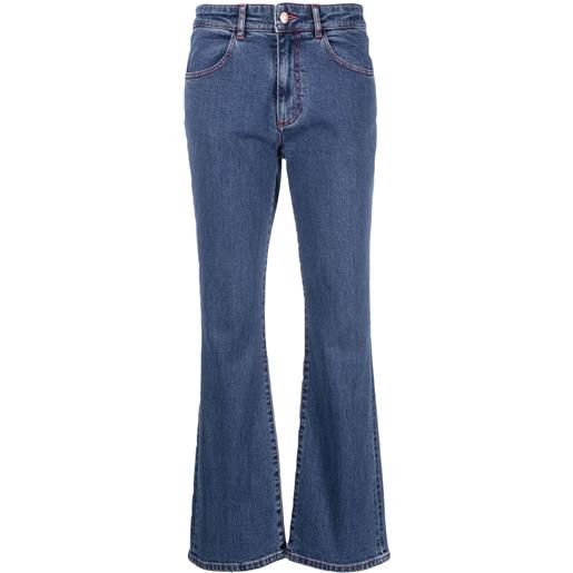 See by Chloé jeans svasati con applicazione - blu