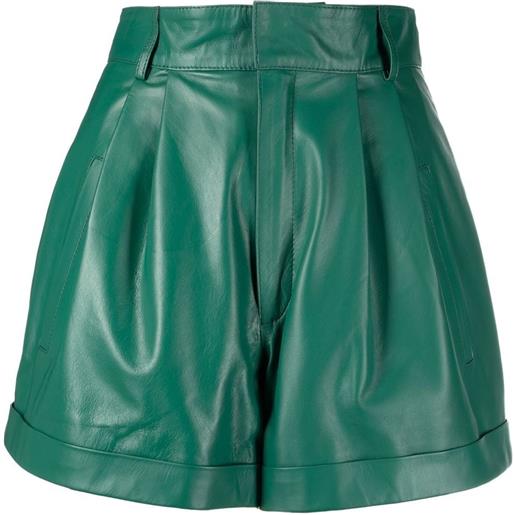 Manokhi shorts a vita alta - verde