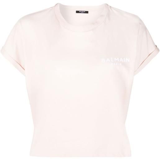 Balmain t-shirt crop - rosa