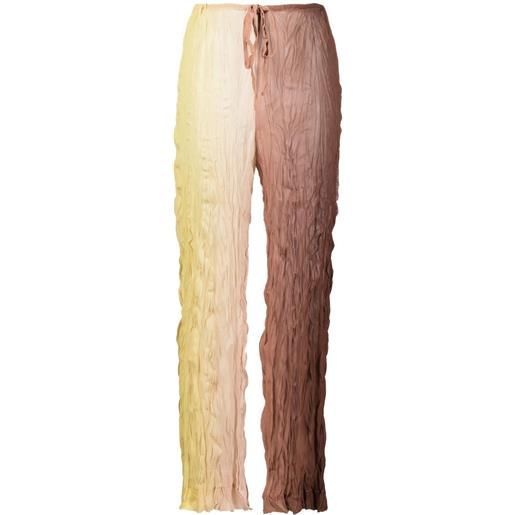 Erika Cavallini pantaloni con effetto sfumato - marrone