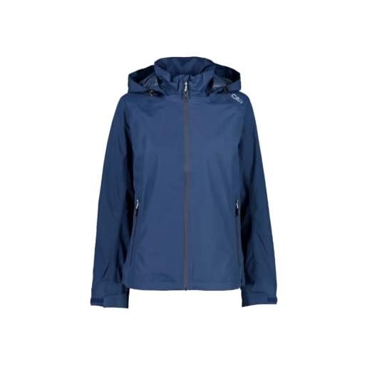 CMP woman jacket zip hood ripstop, woman, blue, 46