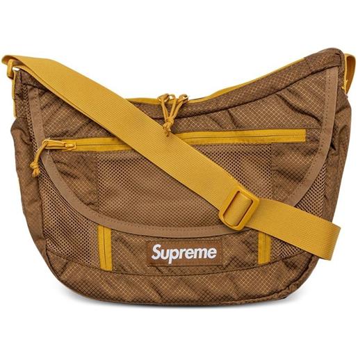 Supreme borsa a spalla con applicazione - marrone