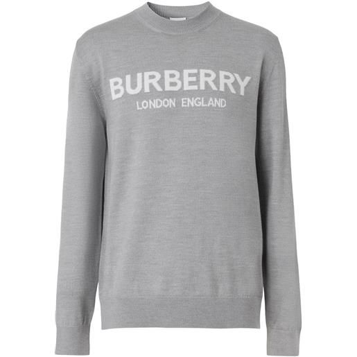 Burberry maglione con logo - grigio