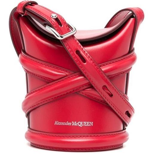 Alexander McQueen borsa a tracolla the curve mini - rosso