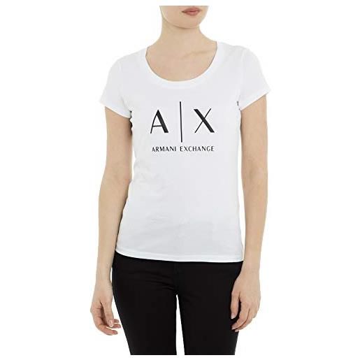 Armani Exchange logo ss maglietta a maniche corte, donna, nero, xs