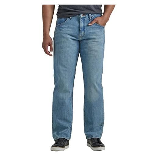 Wrangler relaxed fit jean jeans, stonewash flex, 35w x 32l uomo