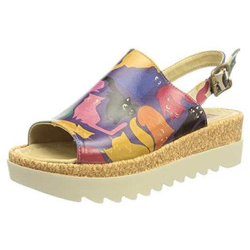 DOGO gigi, sandali con tacco donna, multicolore, 39 eu