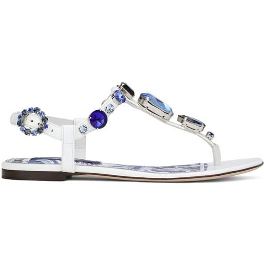 Dolce & Gabbana sandali con decorazione - bianco