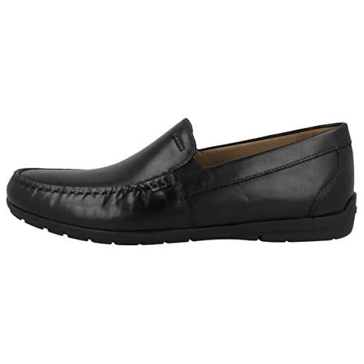 Geox u siron w c, mocassini uomo, nero, 43.5 eu