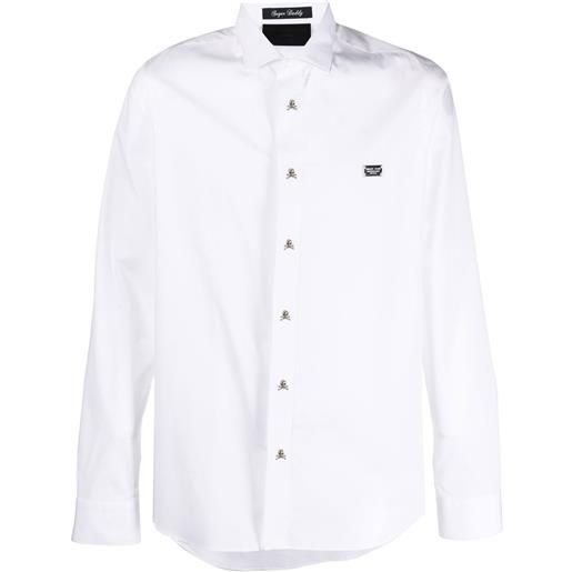 Philipp Plein camicia con applicazione - bianco