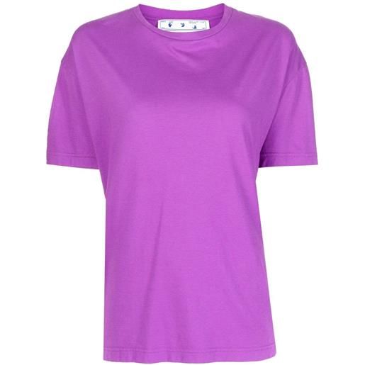 Off-White t-shirt girocollo con scollo rotondo - viola