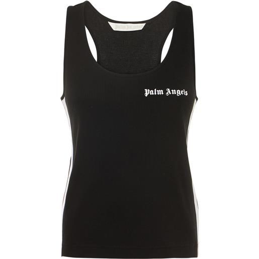 PALM ANGELS tank top in jersey di cotone