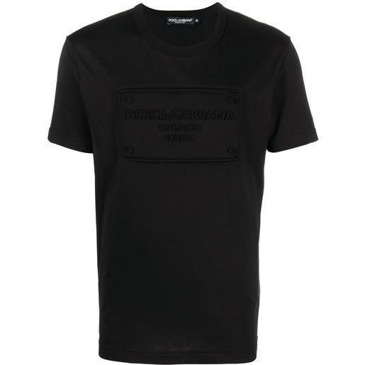 Dolce & Gabbana t-shirt con logo goffrato - nero