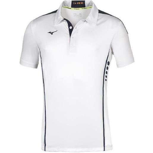 Mizuno Polo Hex Rect T Shirt S Uomo Bianco/Rosso 