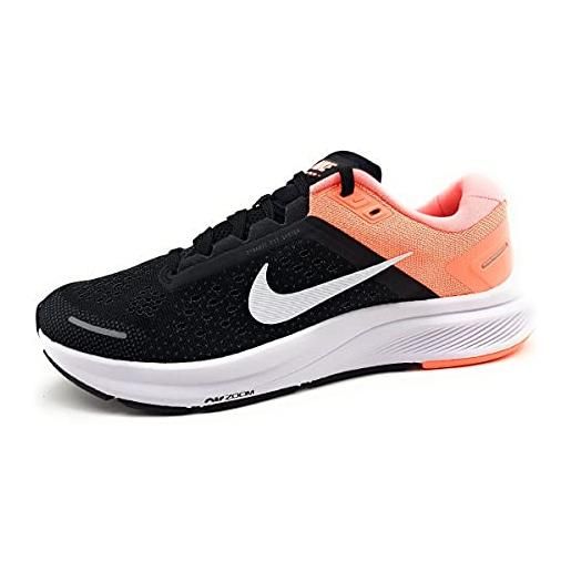 Nike w air zoom structure 23, scarpe da corsa donna, black/white-crimson pulse-iron grey, 35.5 eu