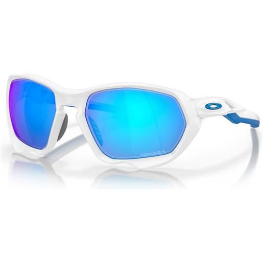 Oakley plazma prizm sunglasses bianco prizm sapphire/cat3