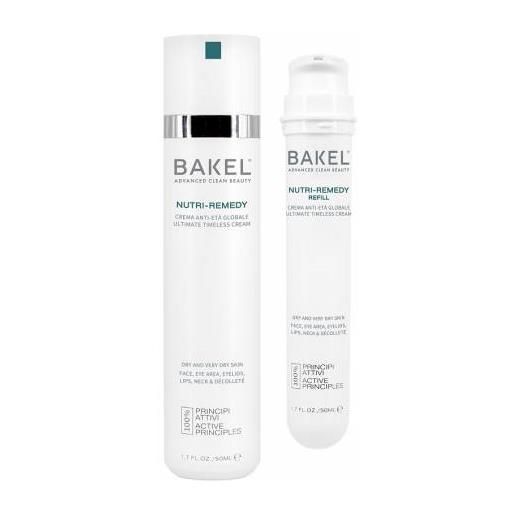 Bakel nutri-remedy case&refill crema anti-età globale per pelle da secca a molto secca 50 ml