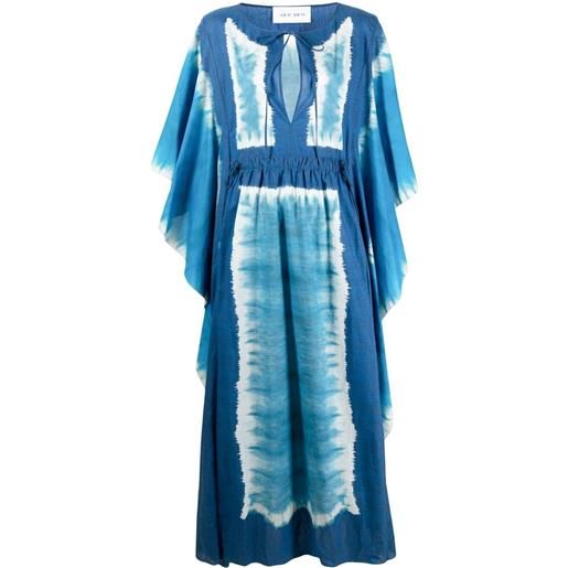 Alberta Ferretti abito con fantasia tie dye - blu
